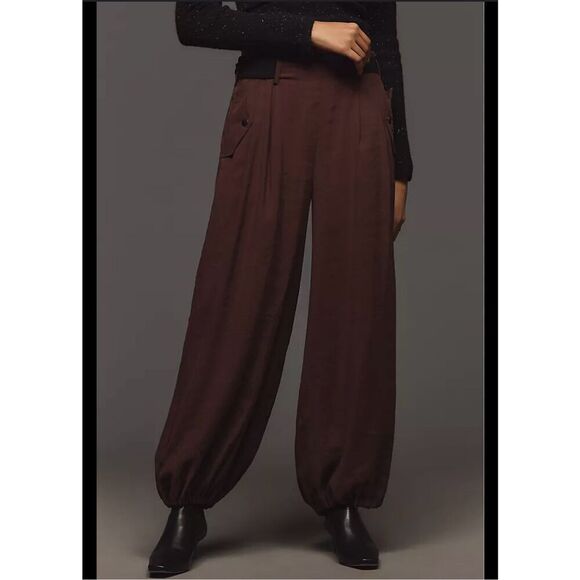 Anthropologie Brown Pull On Safari Pants Size Small New - Picture 2 of 8